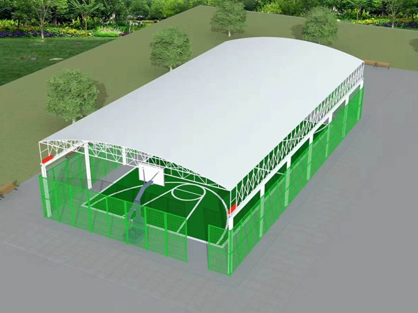 篮球场电动遮阳篷